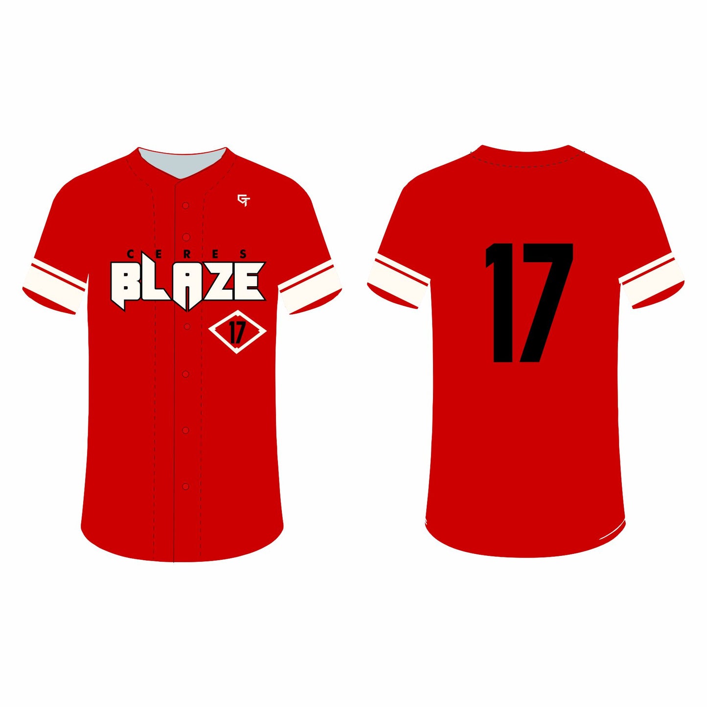 Ceres Baseball Jersey - Red