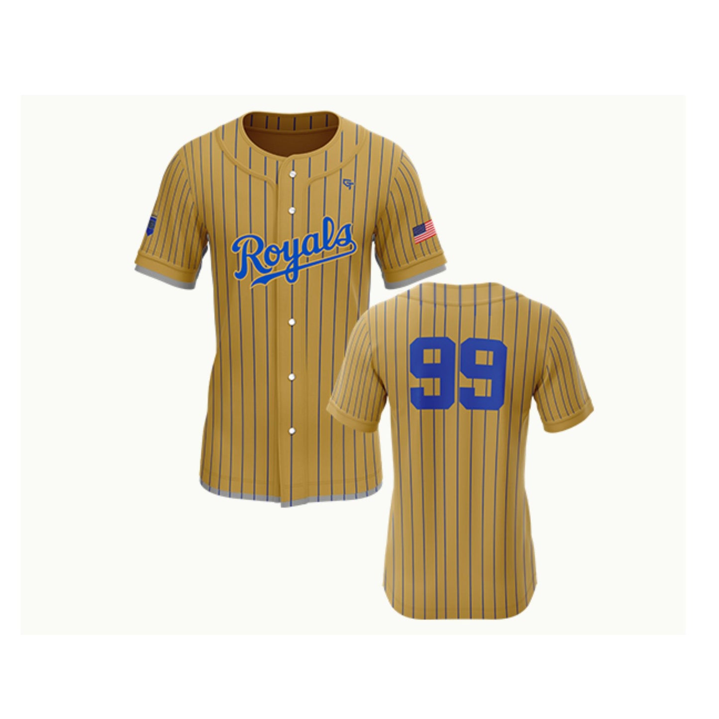 Madera Royals Baseball Jersey - Gold