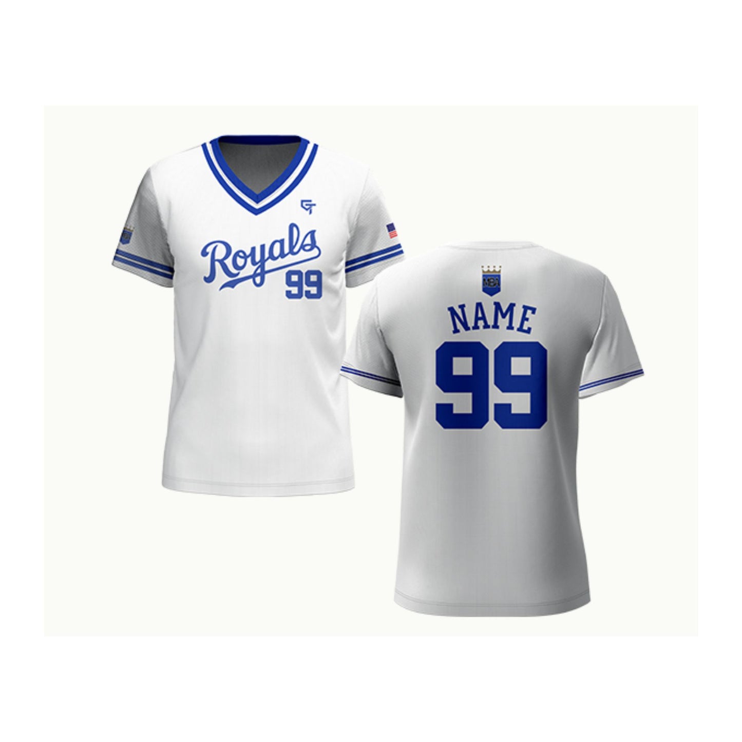 Madera Royals Baseball Jersey - White