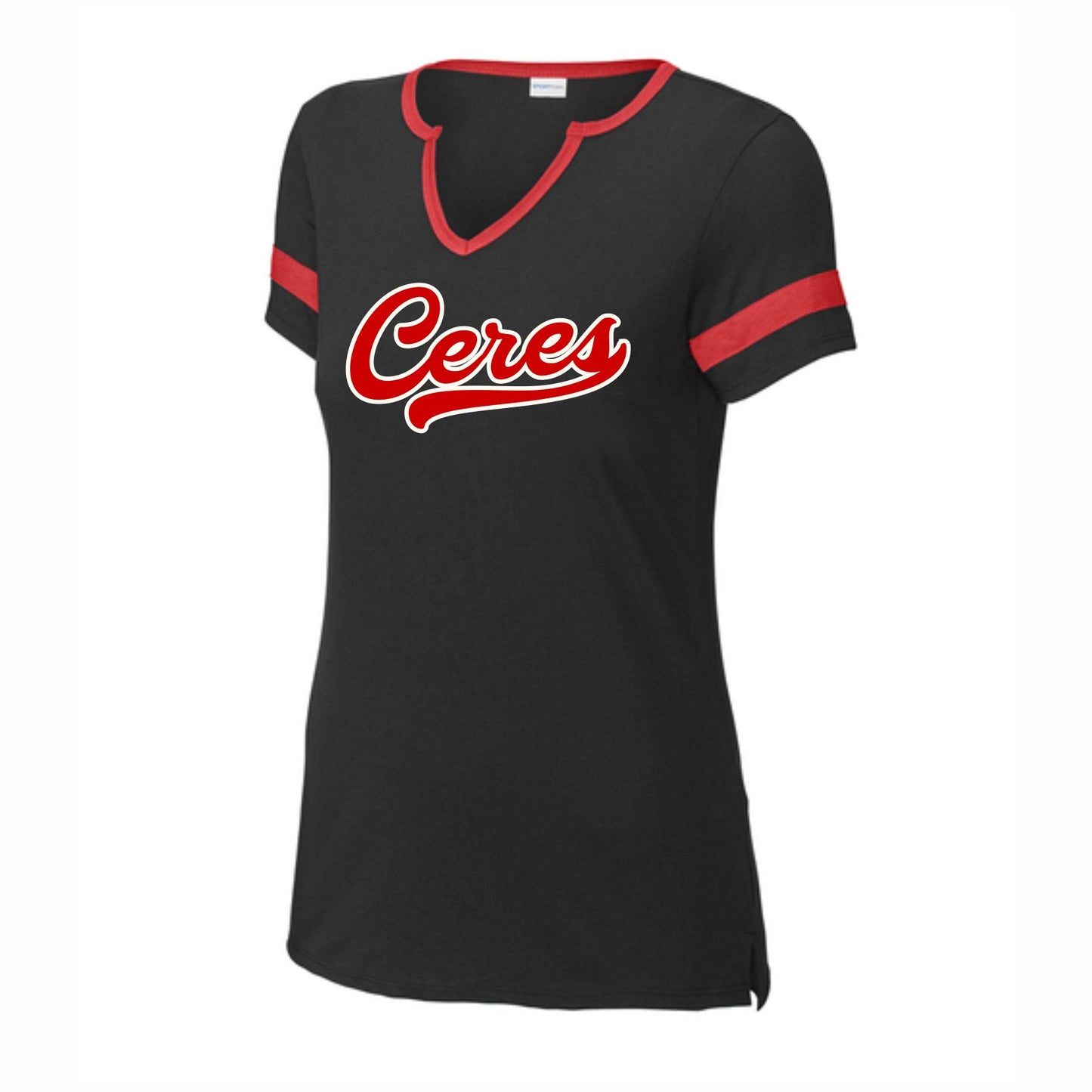 Ceres Baseball - Women's Notch Neck T-Shirt