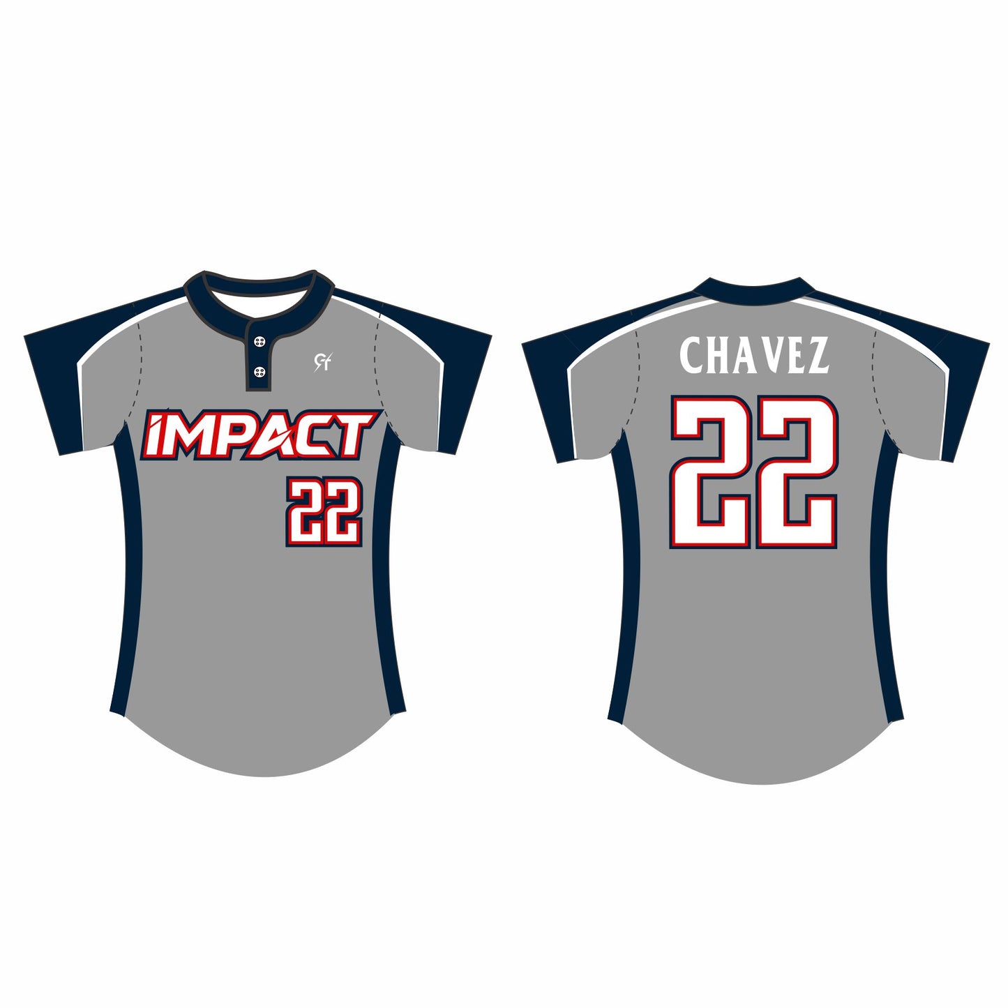 Impact Baseball Grey Jersey