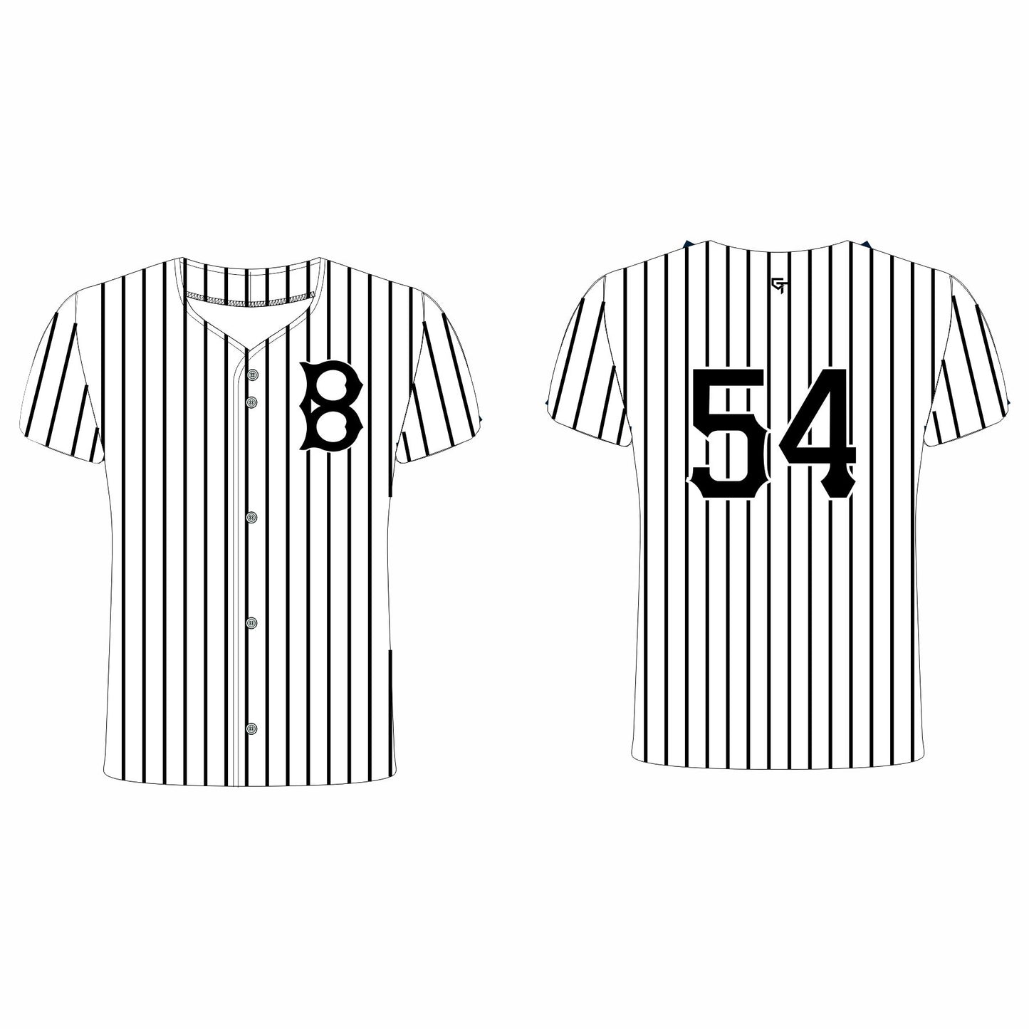 Ceres Baseball Jersey - White Pin Stripe