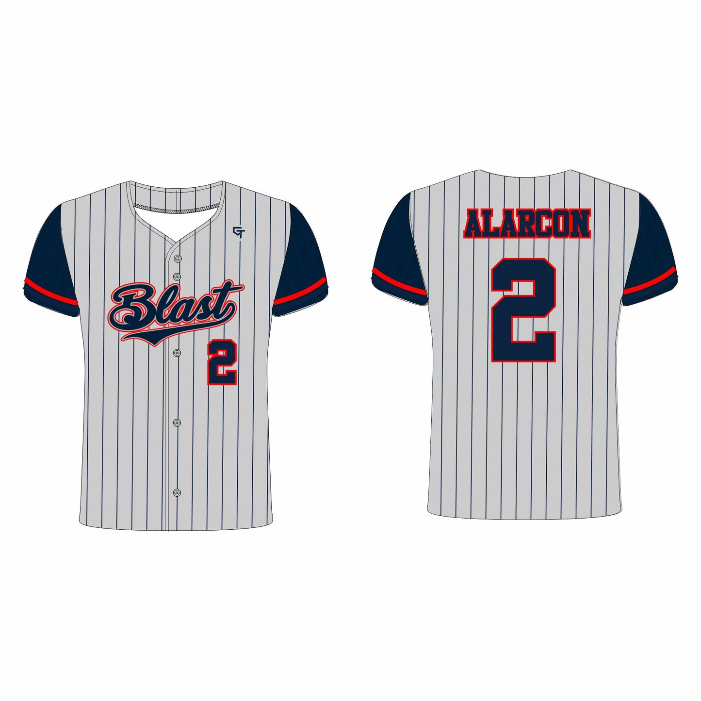 Blast Grey Pin Stripe Jersey