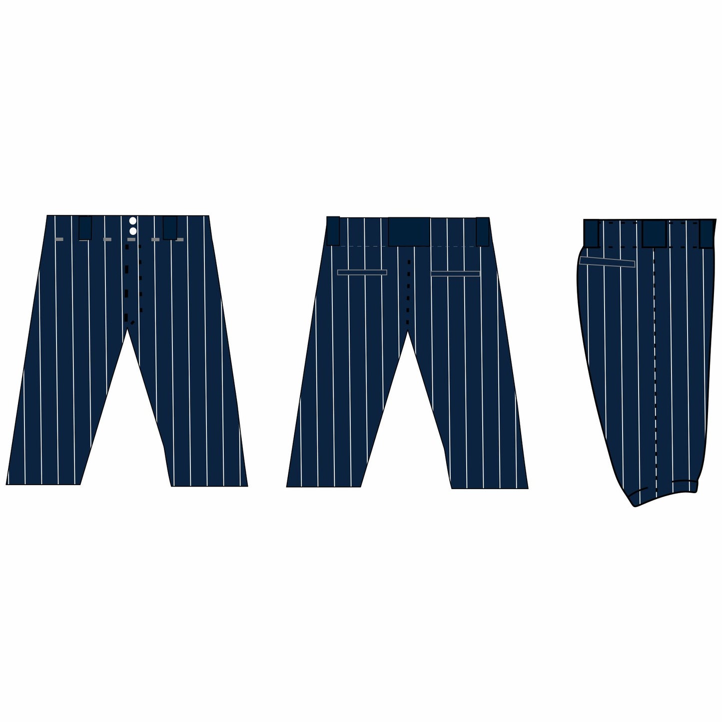Blast Pants - Navy Pin Stripe