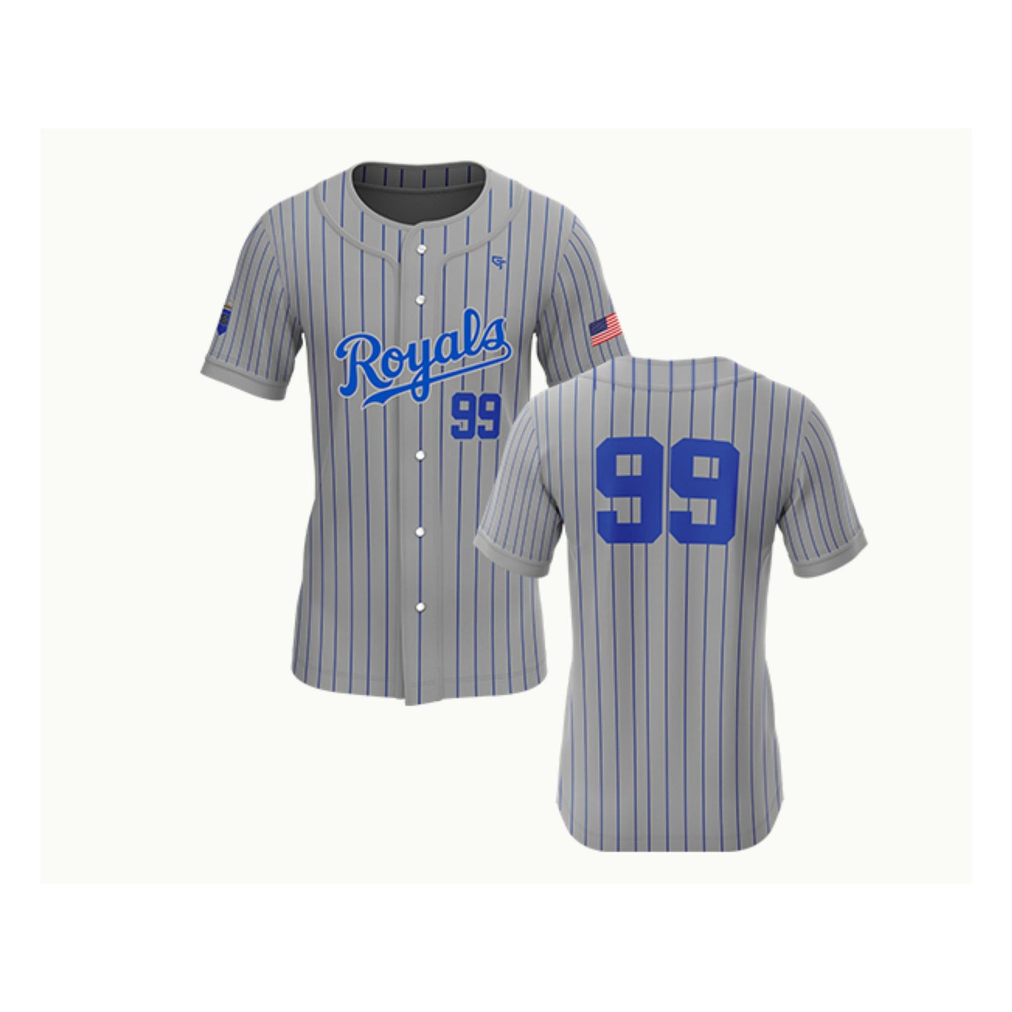 Madera Royals Baseball Jersey - Grey
