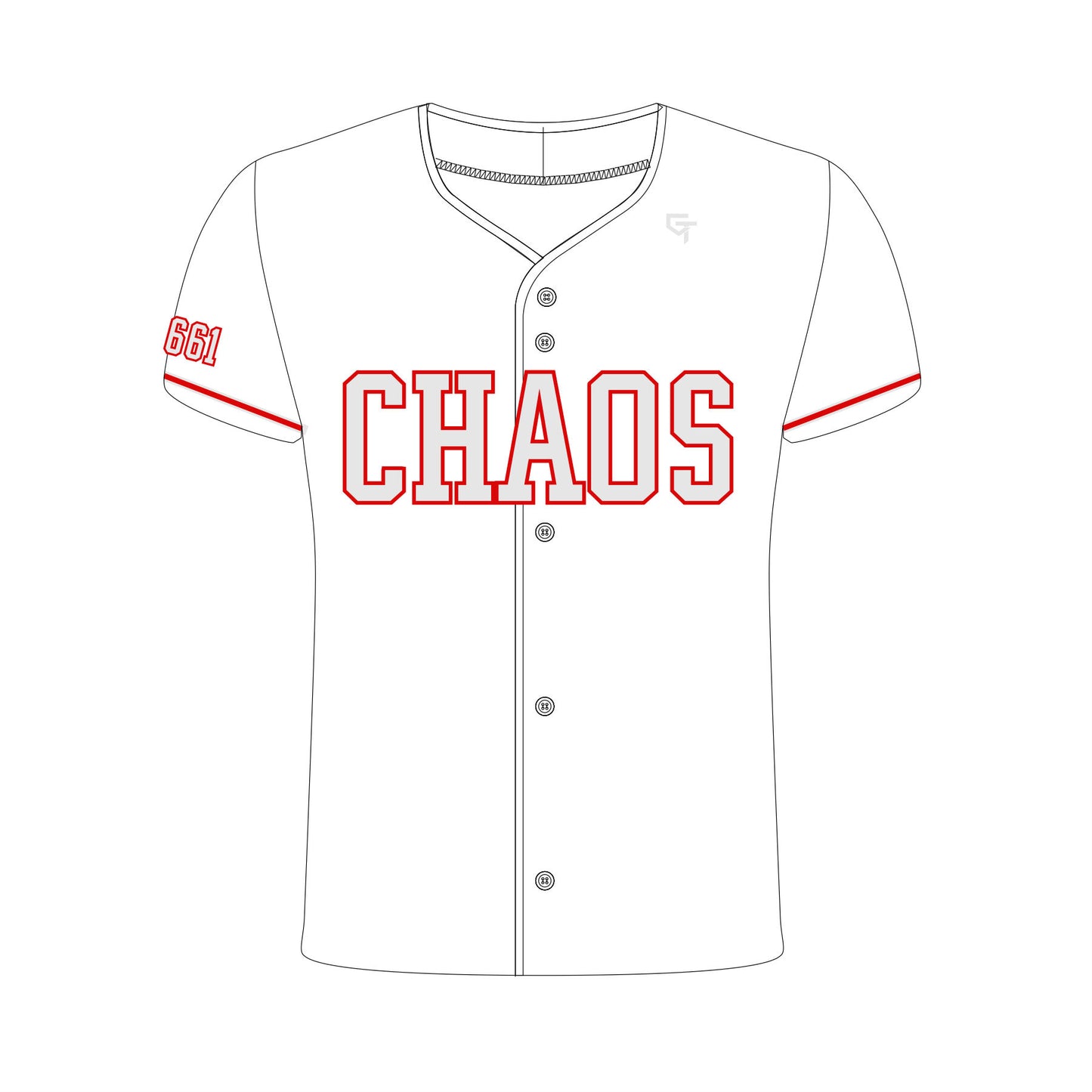 Chaos Baseball White Jersey