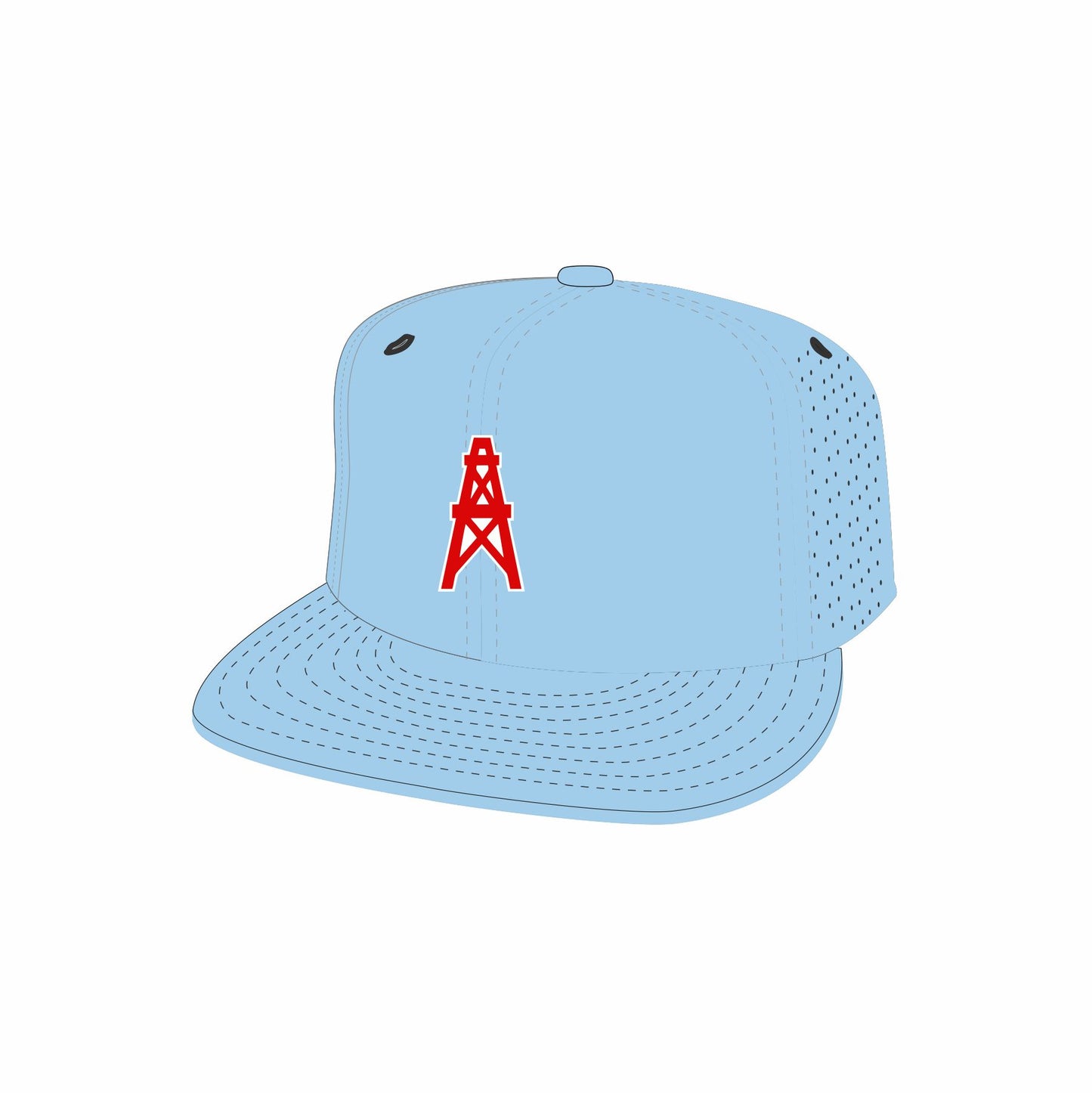 Oilers Baseball Hat - Lt Blue