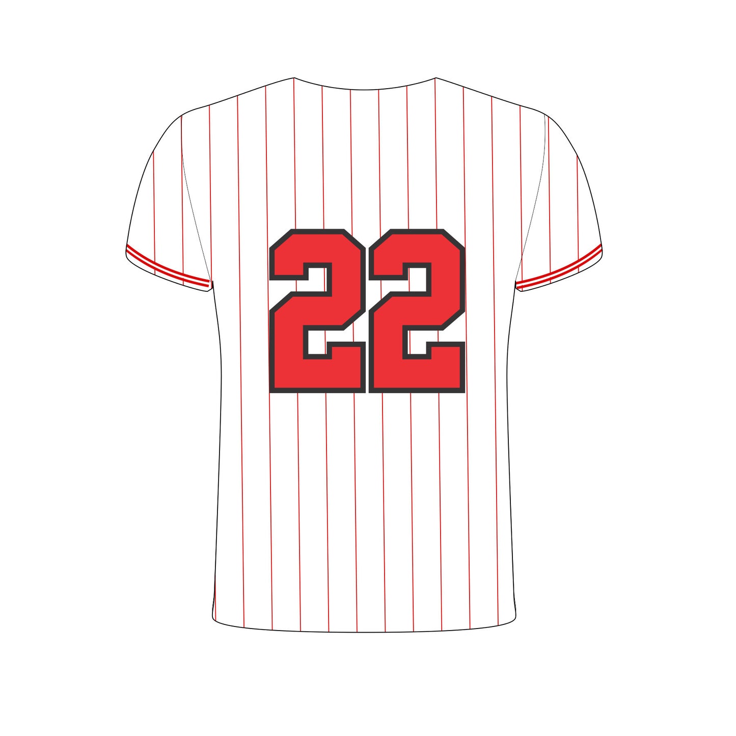 Chaos Baseball Red Pinstripe Jersey