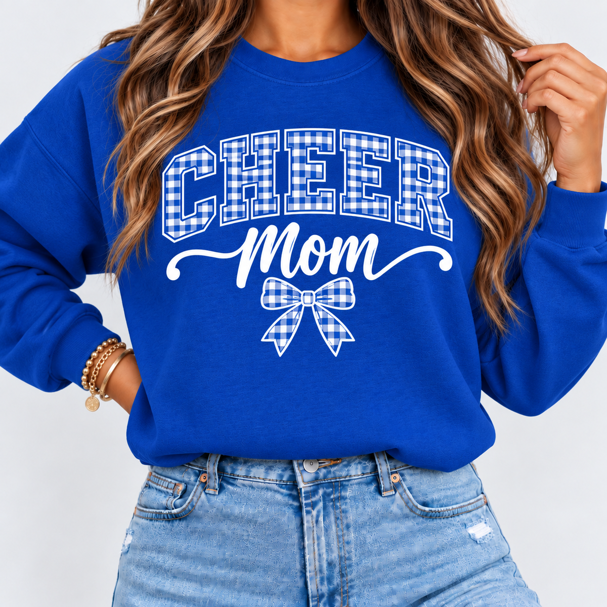 Immanuel Mom Gingham Crewneck Sweatshirt