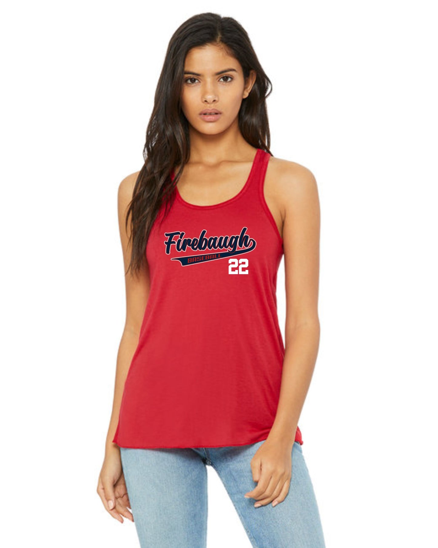 Firebaugh Script Racerback Tank - Red