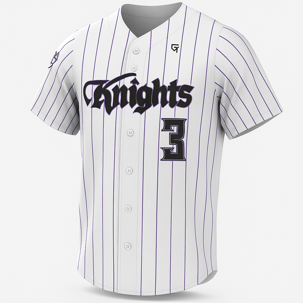 Knights Softball White Stripe Jersey