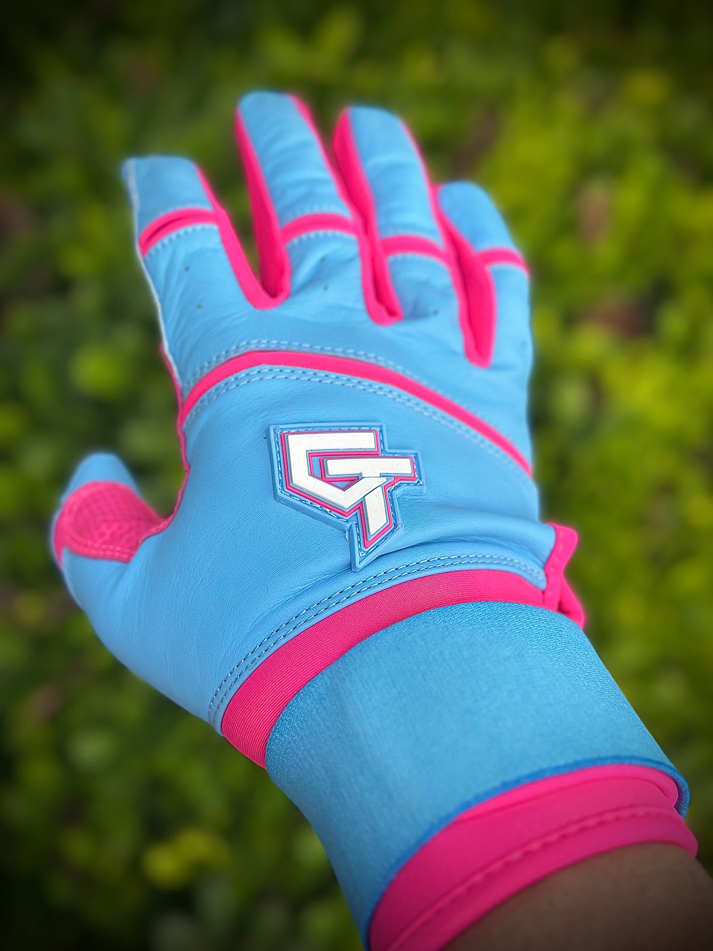 GT Batting Gloves w/ Carry Case - Blue