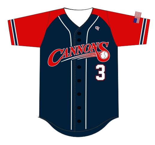 Cannons Navy Red Jersey