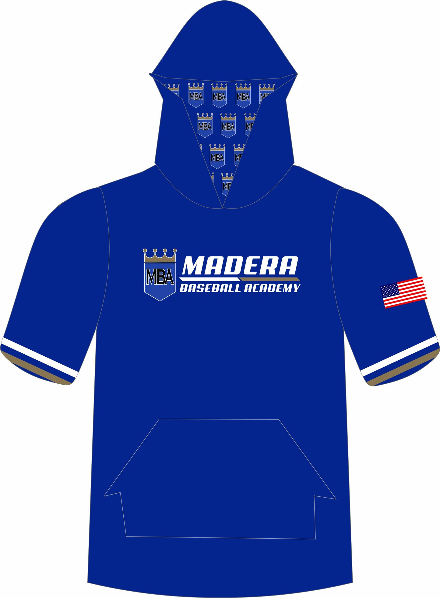 Madera Baseball Short Sleeve Hooded Dri Fit