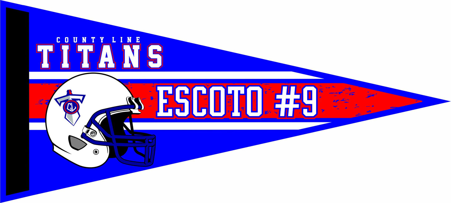 Titans County Line Pennant Flag