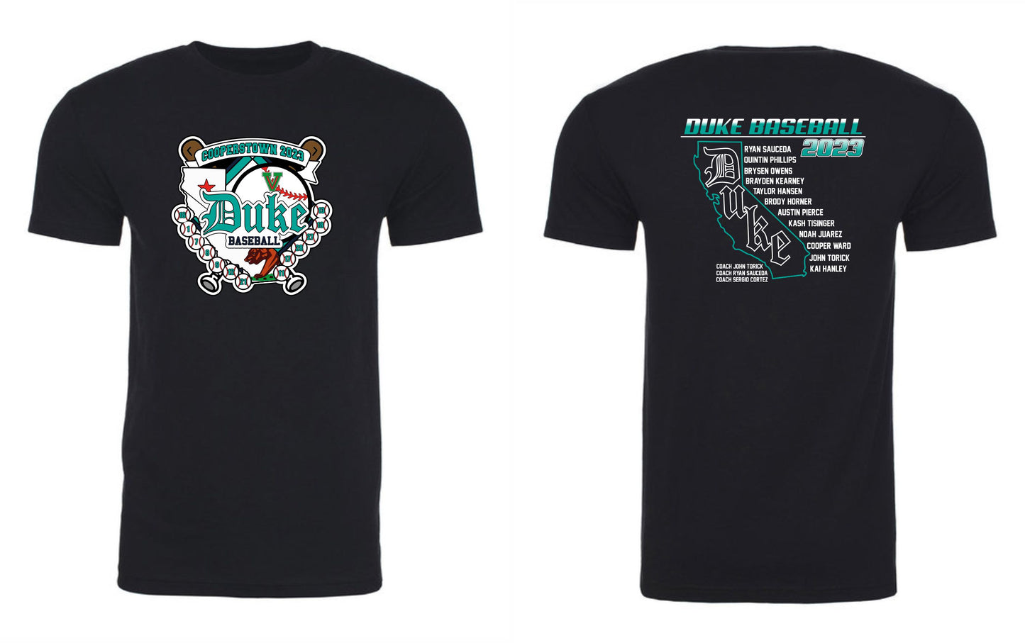Duke Cooperstown Pin Roster T-Shirt - Black