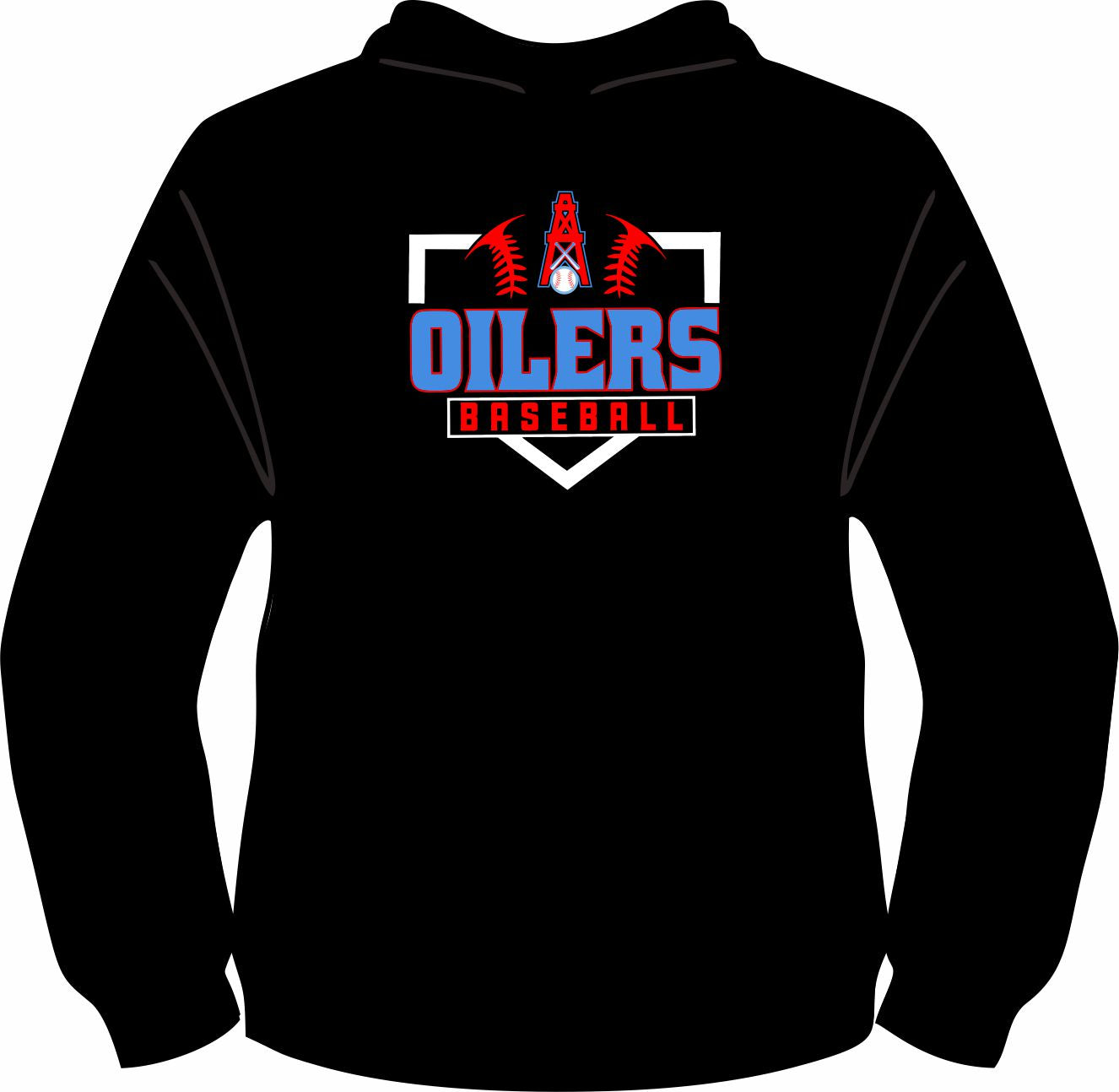 Oilers Baseball Black Hoodie