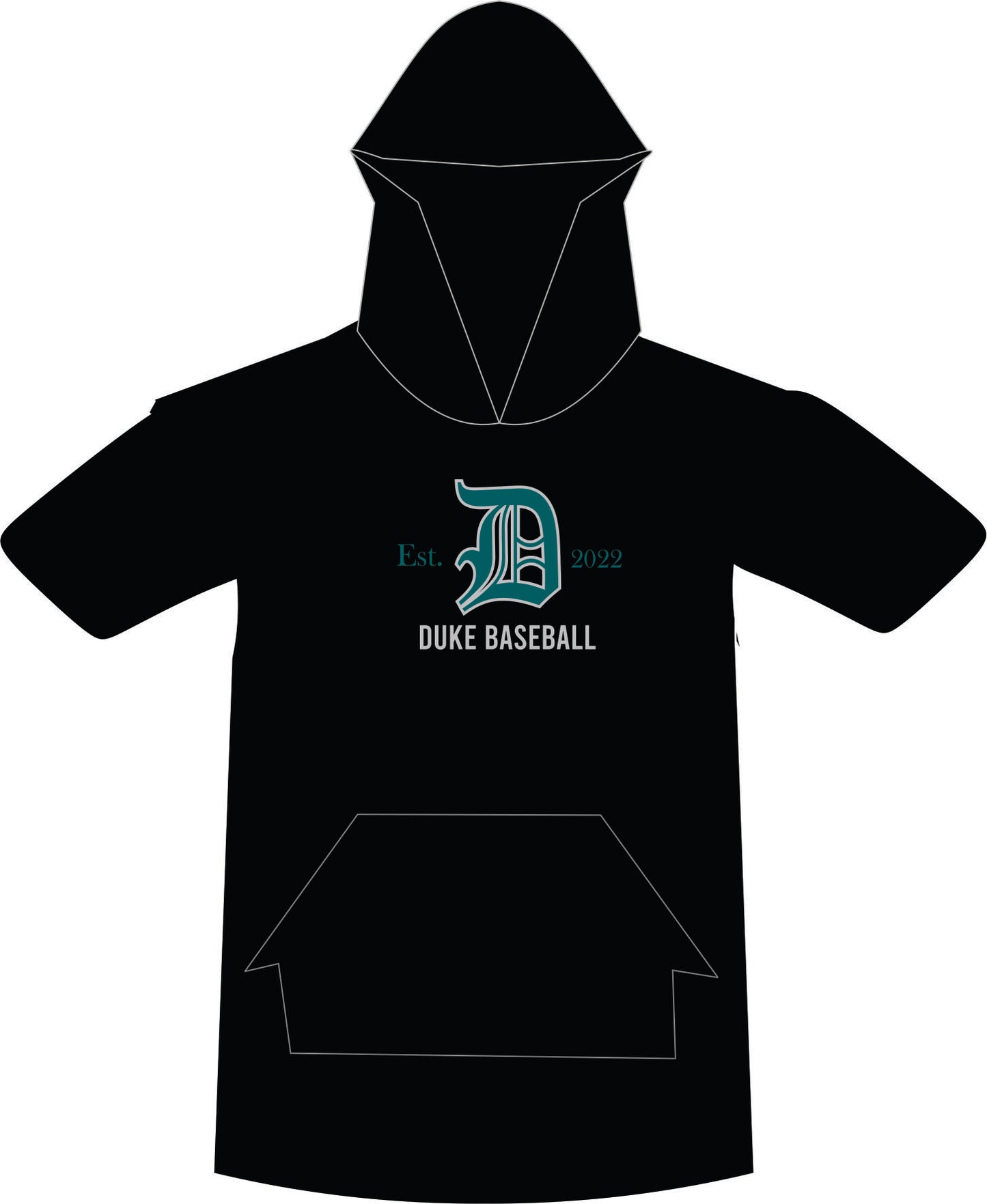 Duke Baseball Short Sleeve Hooded Dri Fit