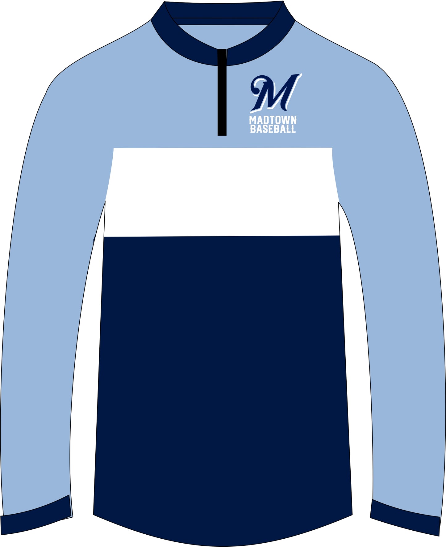 Added 1/4 Zip Dri Fit Lightweight Training Top