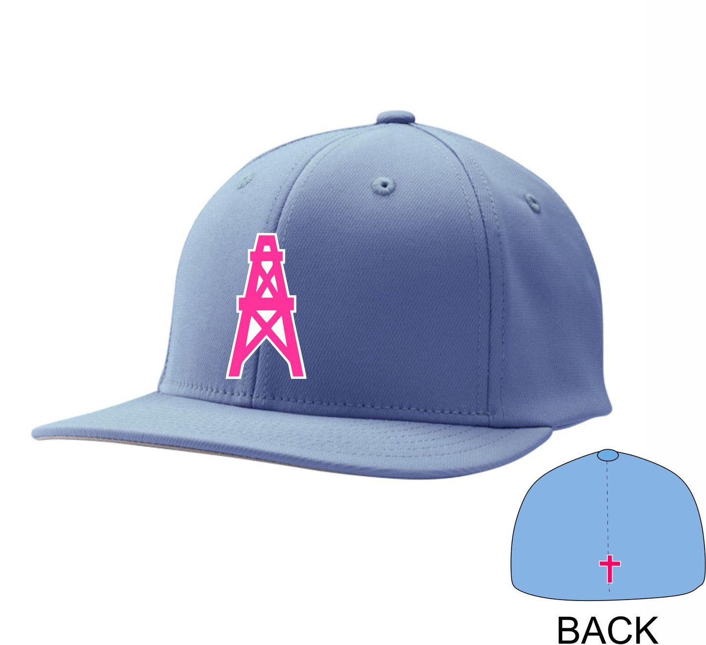 Oilers Baseball Pink Rig Hat