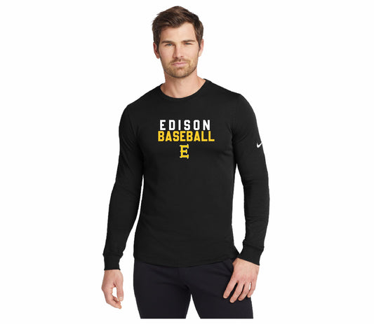 Edison Baseball LS T-Shirt - Nike