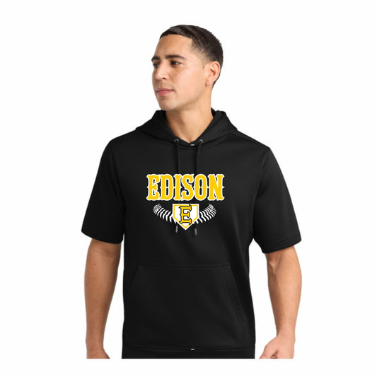 Edison Baseball Fleece SS Hooded Pullover - 04