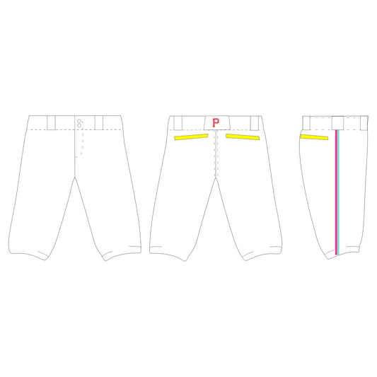 Pirates Baseball Pants - White