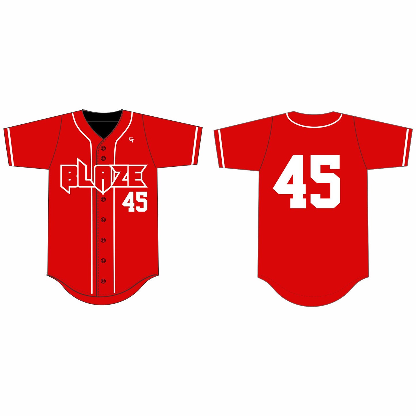 Ceres Baseball Jersey - Red (Stitched)