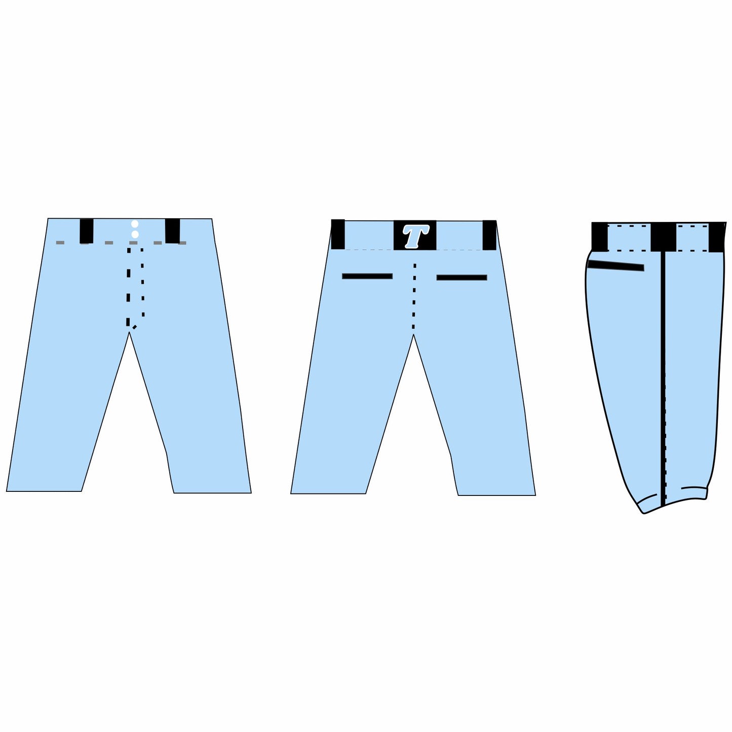 Tsunami Softball Pants - Lt. Blue