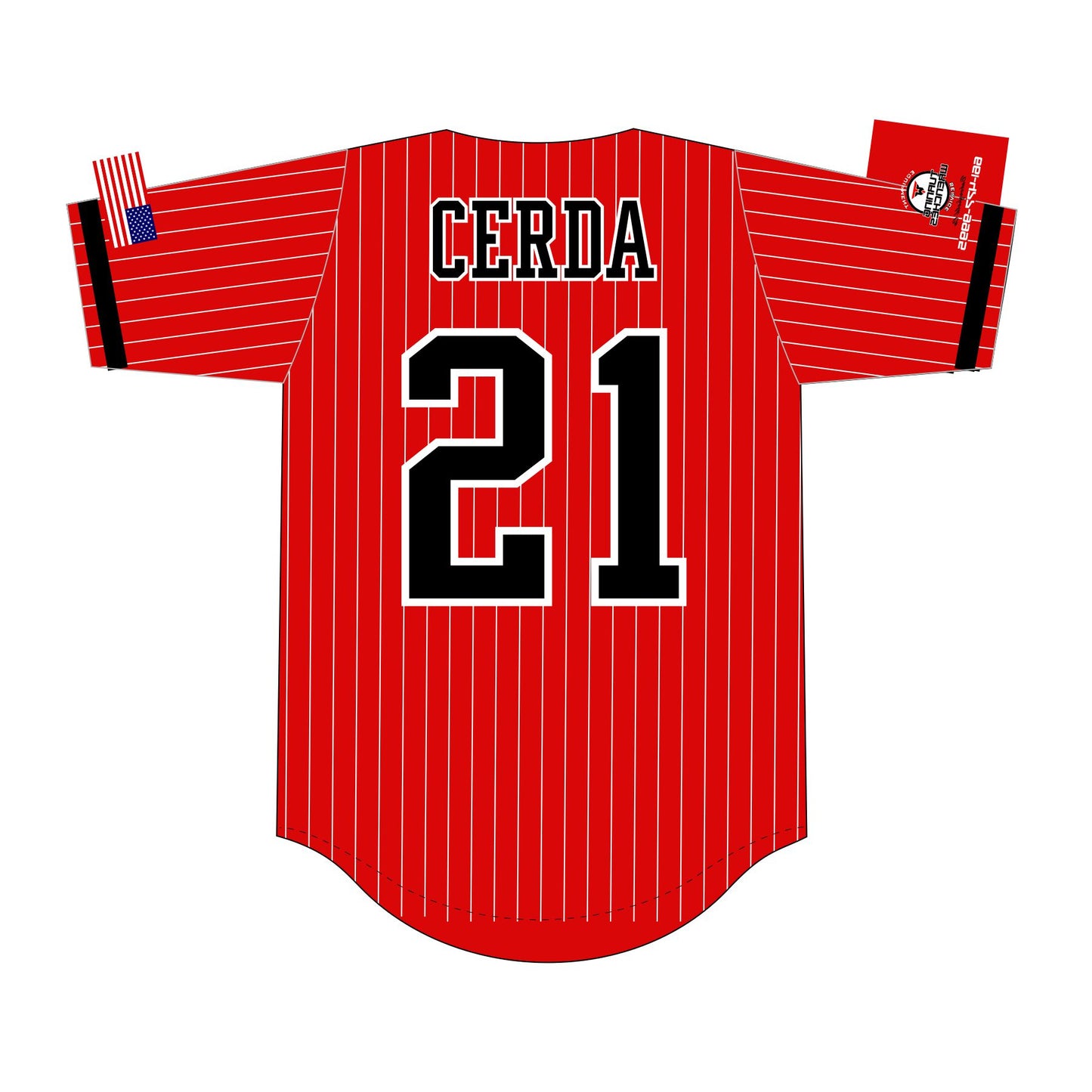 Chaos 7U Baseball Red Jersey