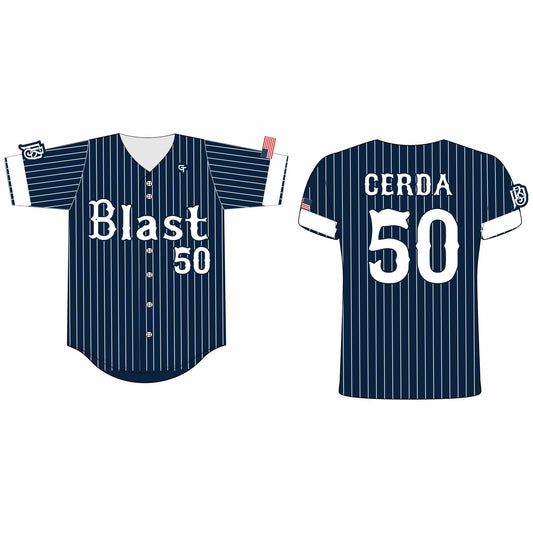 Blast Jersey - Navy Pin Stripe