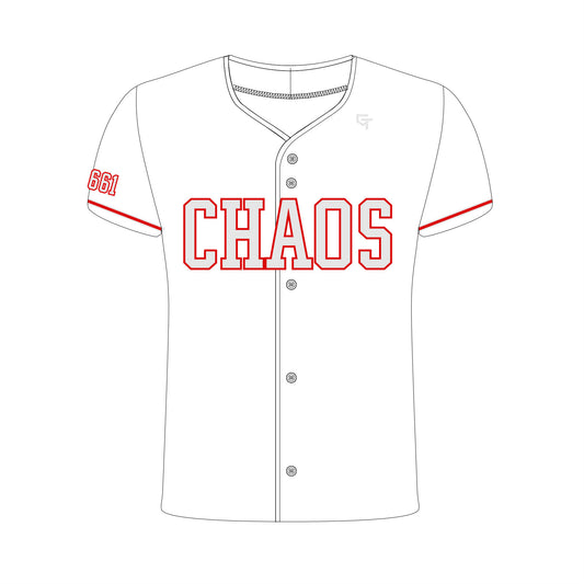 Chaos Baseball White Jersey