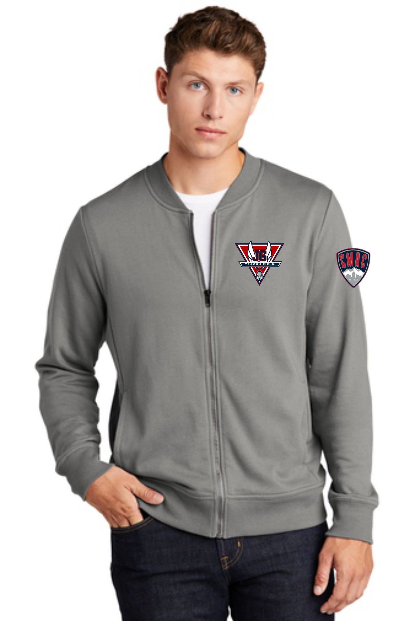Justin Garza Track & Field Wings French Terry Bomber