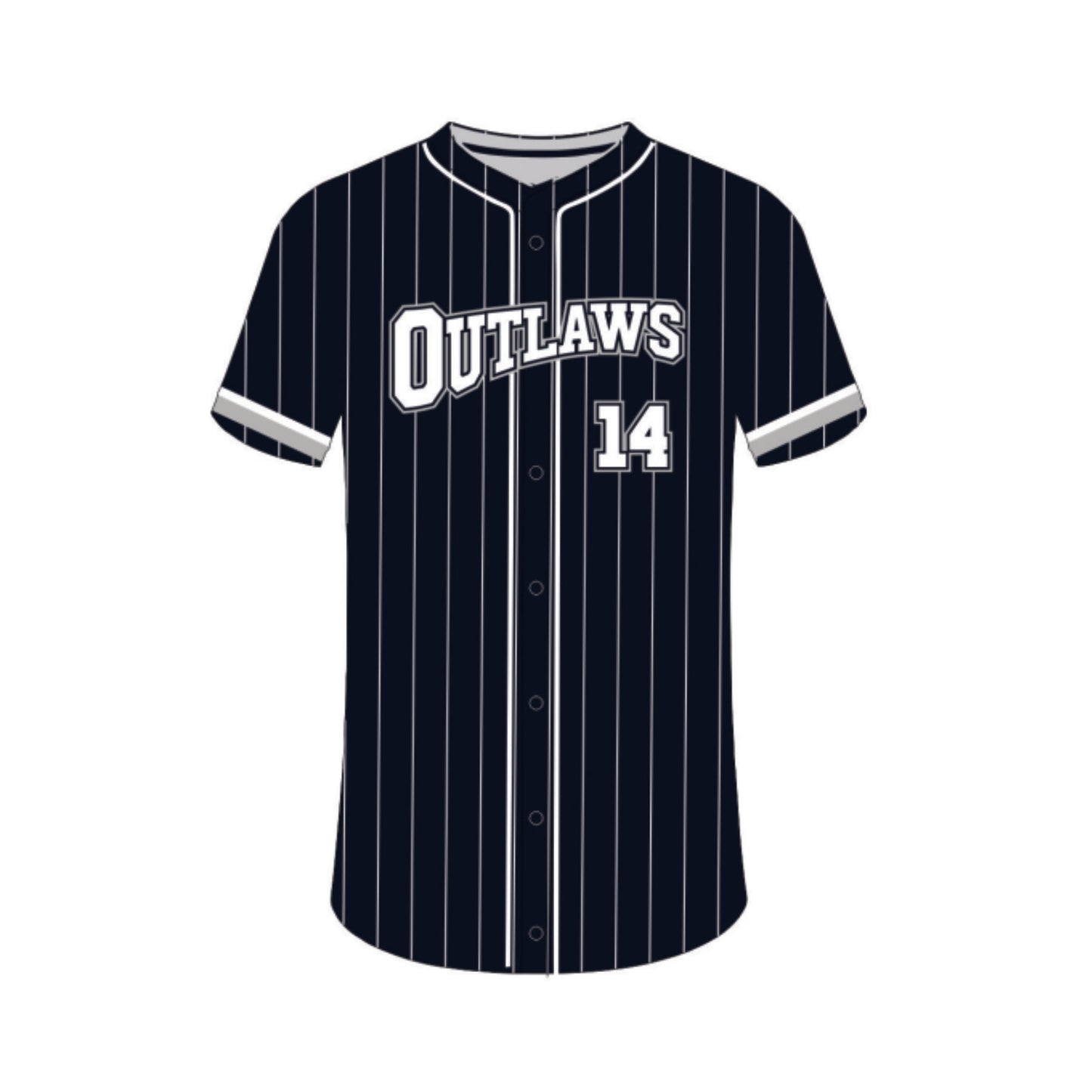 Outlaws Navy Pinstripe Jersey