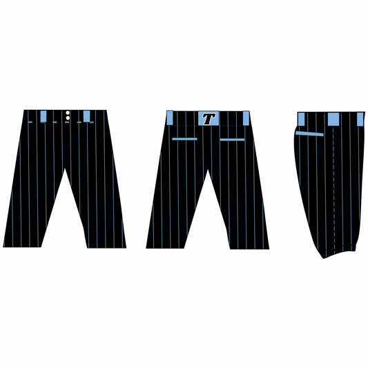 Tsunami Baseball Pants - Black Pin Stripe