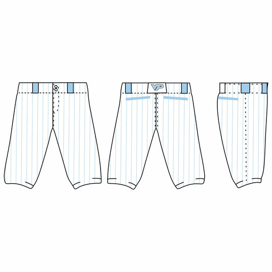 Valley Prime Pants - Lt. Blue Pin Stripe
