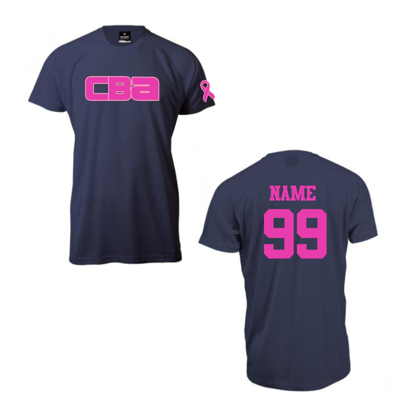 CBA Pink Dri Fit T-Shirt - Navy
