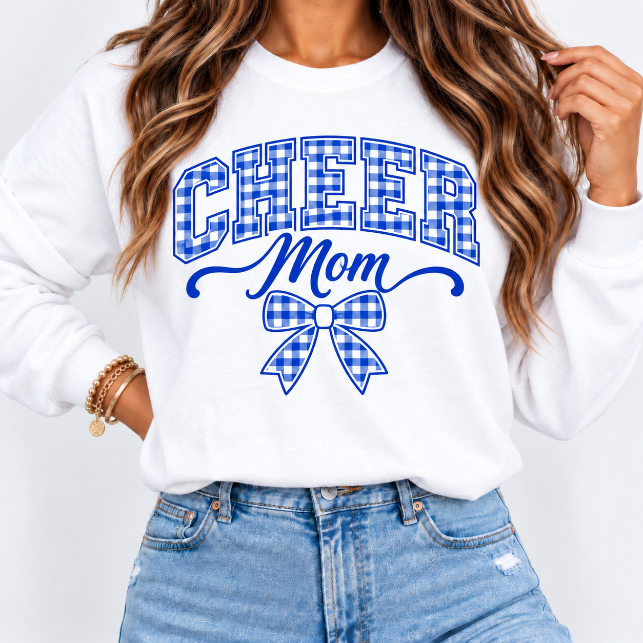 Immanuel Mom Gingham Crewneck Sweatshirt