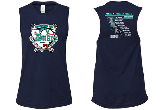 Duke Cooperstown Women's Muscle Tank - Navy