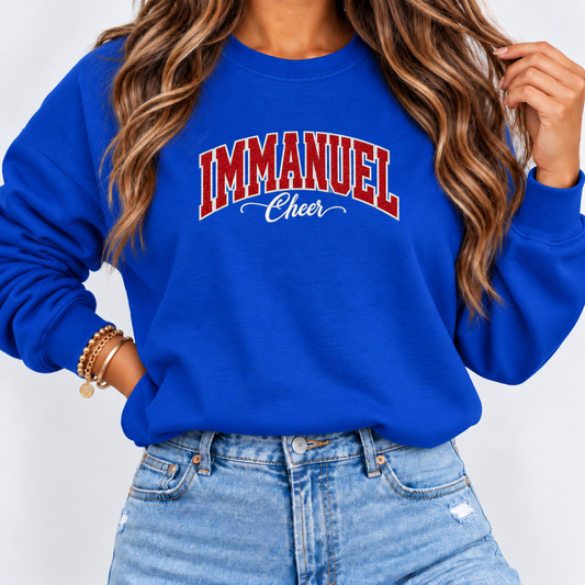 Immanuel Cheer Embroidered Glitter Crewneck Sweatshirt