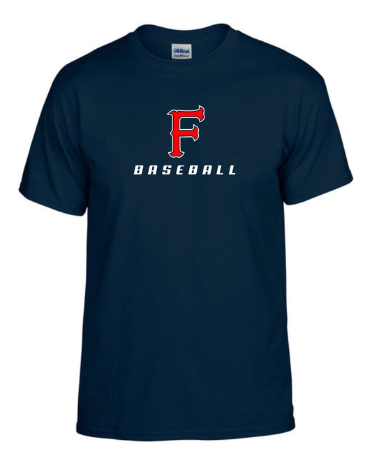 Firebaugh Baseball 50/50 T-Shirt - Navy