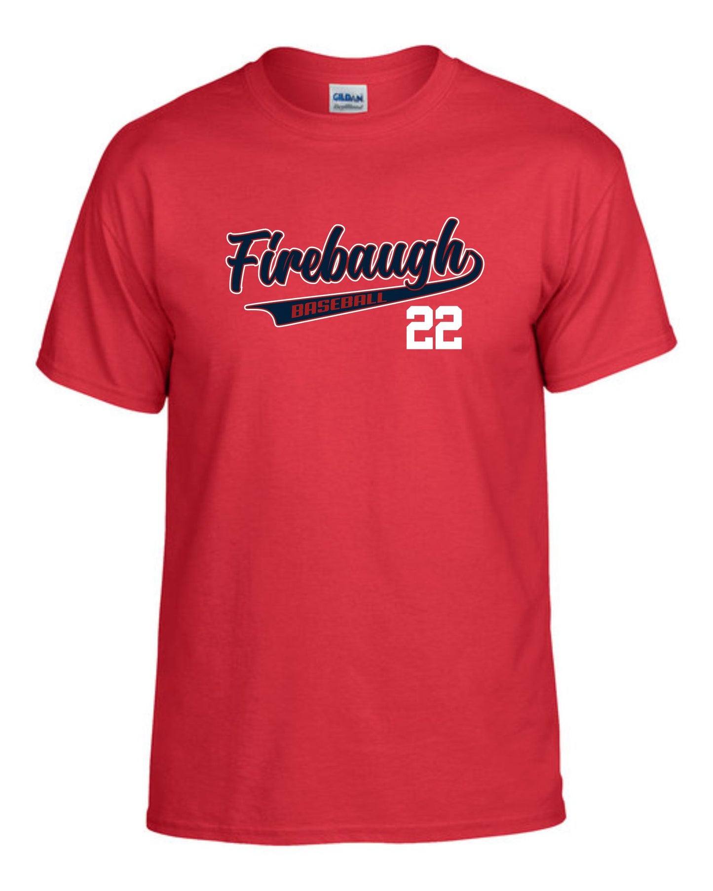 Firebaugh Script 50/50 T-Shirt - Red