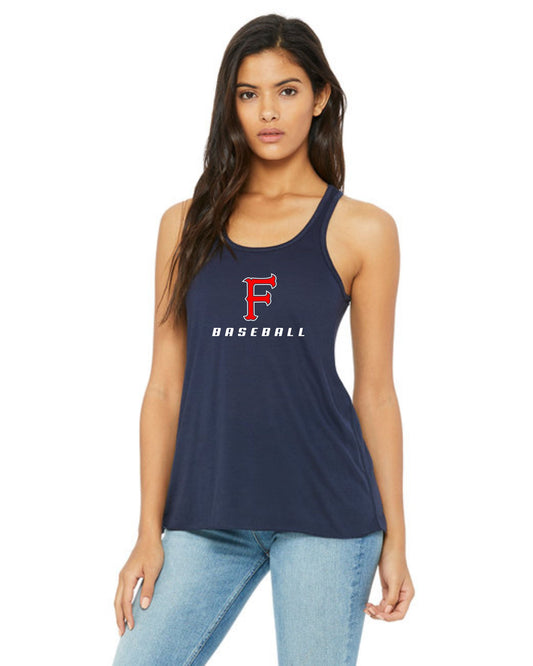 Firebaugh Baseball Racerback Tank - Navy