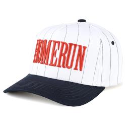 Home Run Pinstripe Baseball Cap - Red