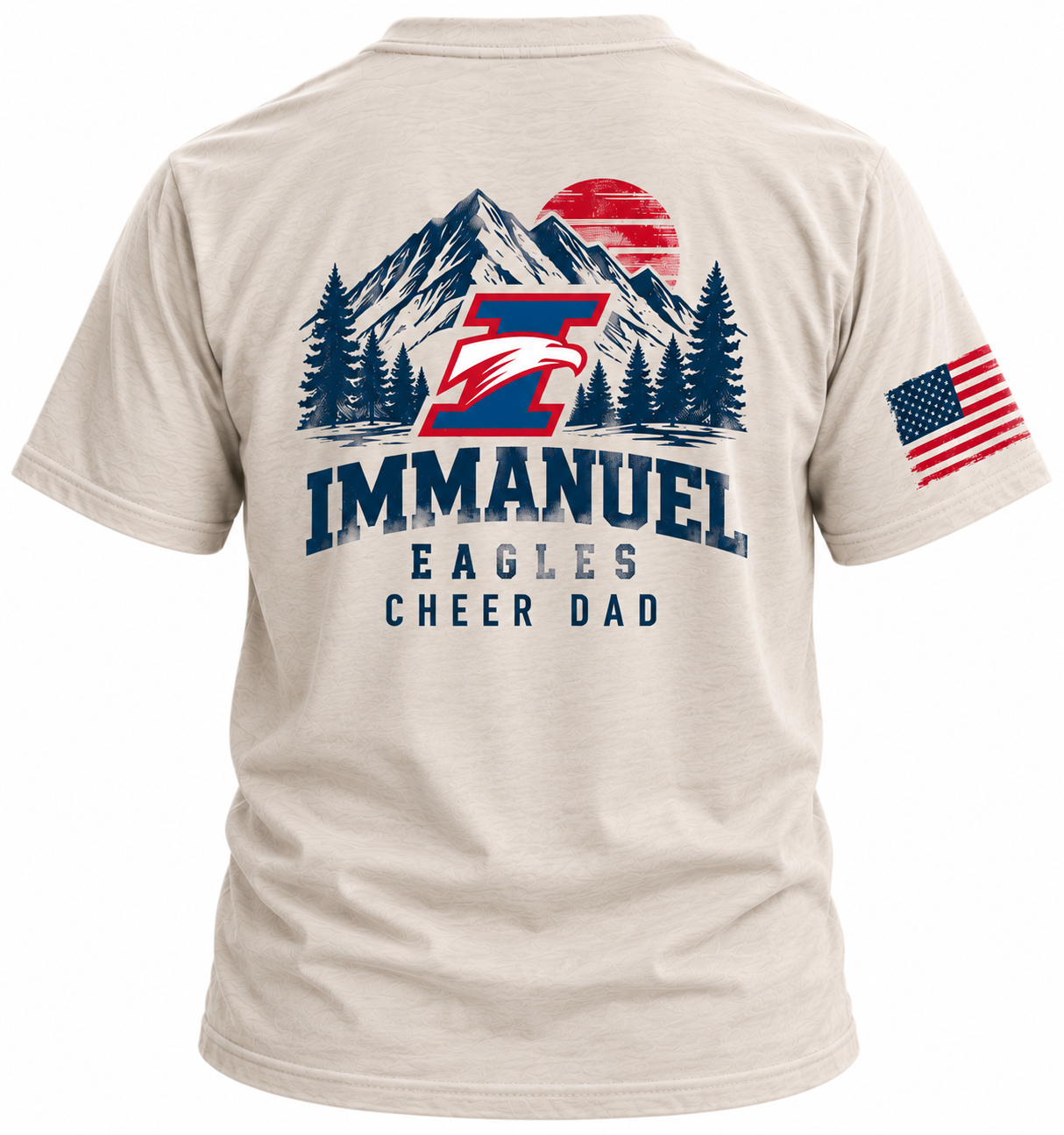 Immanuel Eagles Cheer Dad Mountain Spirit Tee