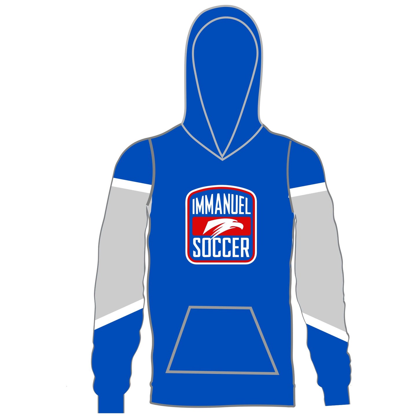 IHS Men's Soccer Grey Sleeve Hoodie
