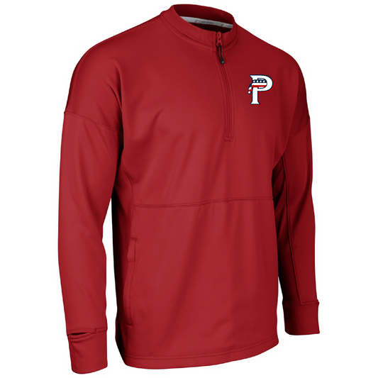 Fleece 1/4" Zip Sweater P logo