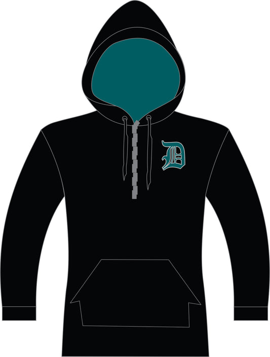1/4 Zip Hooded Fleece Lined Sweater