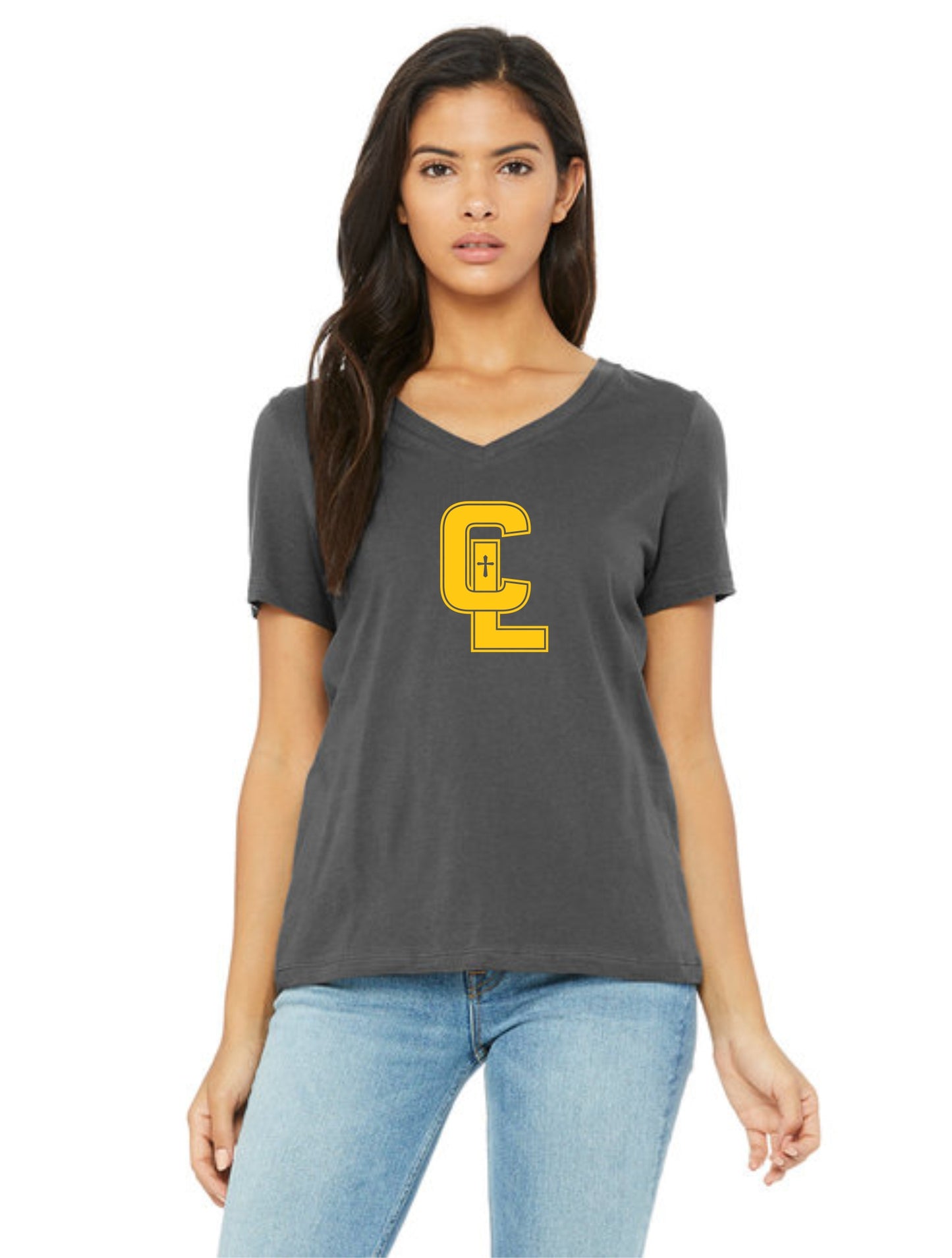 Ladies' Relaxed Jersey V-Neck T-Shirt